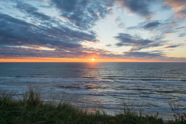 Sonnenuntergang an der Steilküste von Nr. Lyngby - September 2014