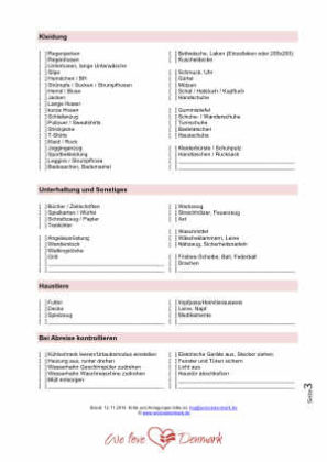 Packliste Vorschau Seite 3