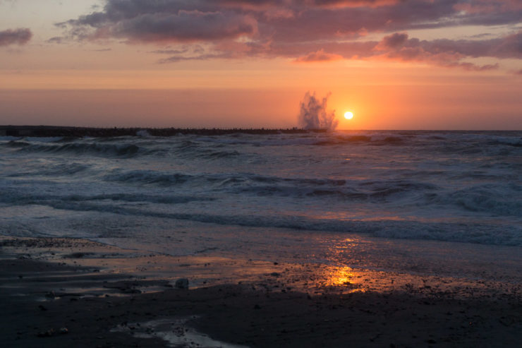 Sonnenuntergang Mole in Vorupør