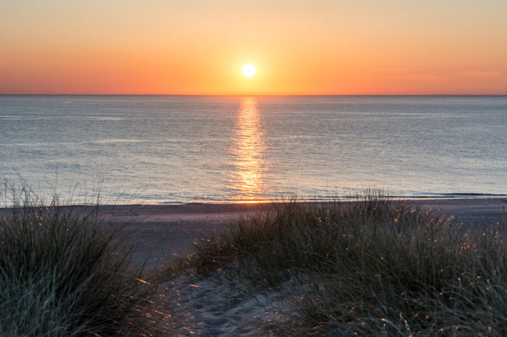 Sonnenuntergang am Strand von Stenbjerg