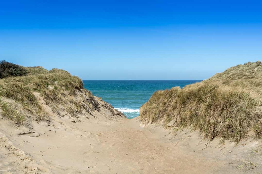 Schönster Moment, der Weg zum Strand