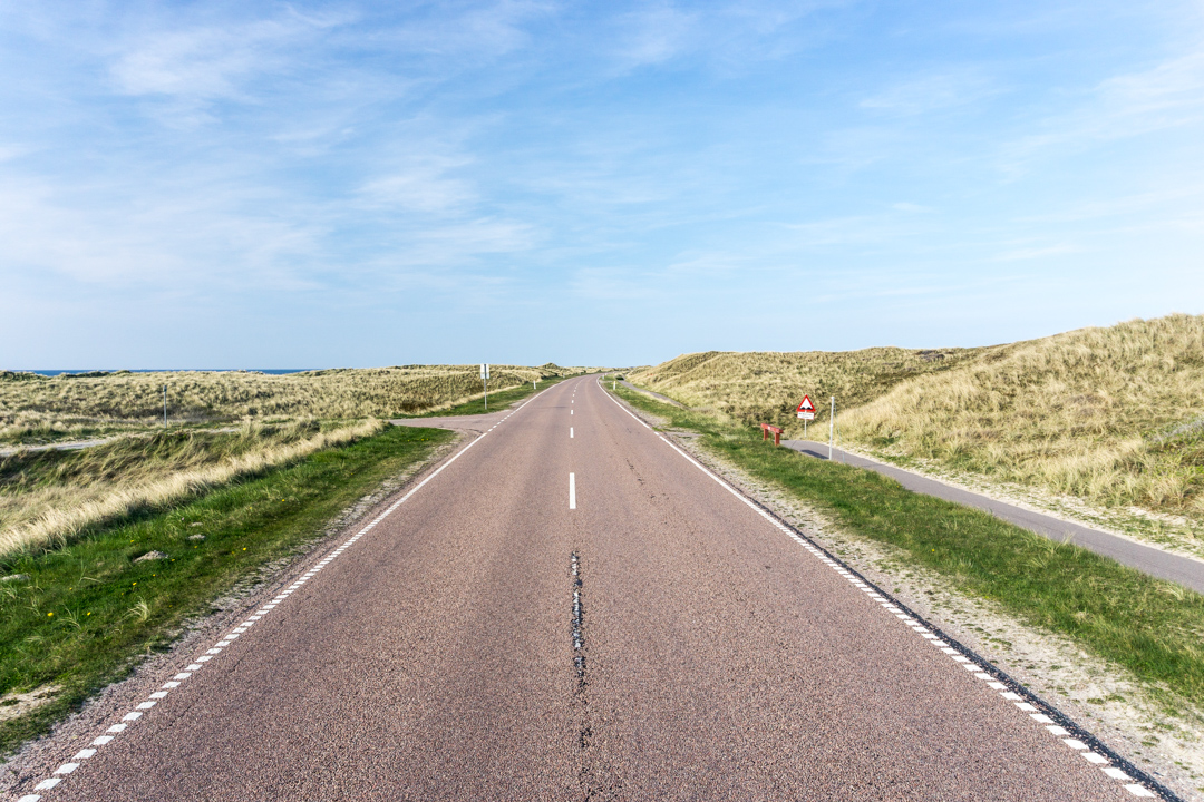 Radweg in Dänemark auf der rechten Seite