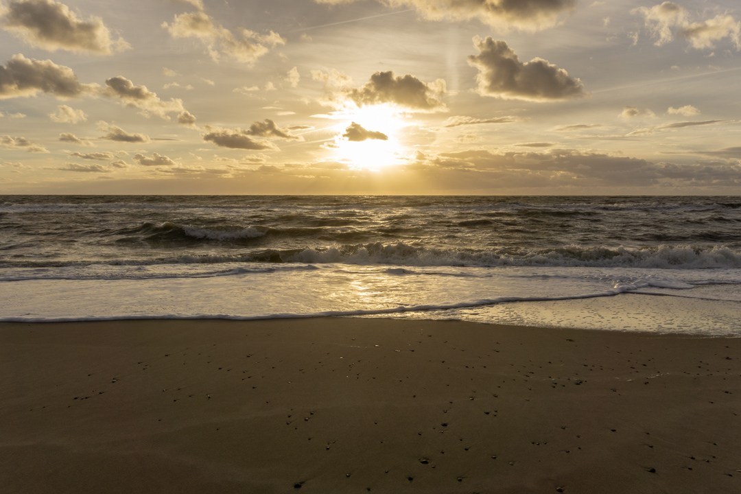 Sonnenuntergang Bjerregard Strand