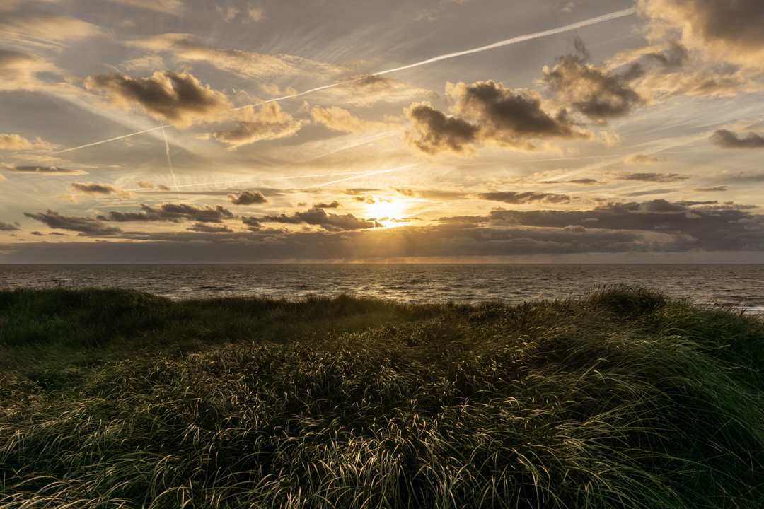 Sonnenuntergang Bjerregard Strand