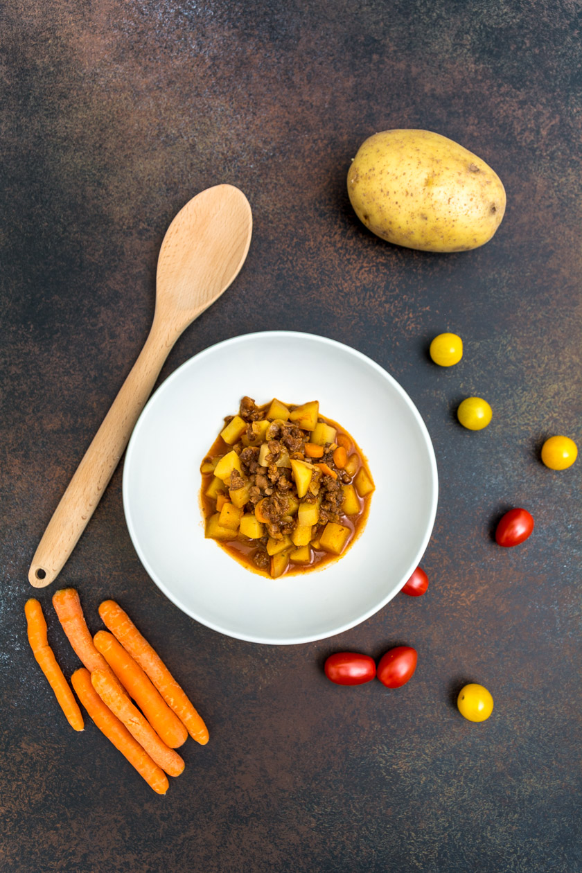 Vegane Kartoffel-Hack-Pfanne