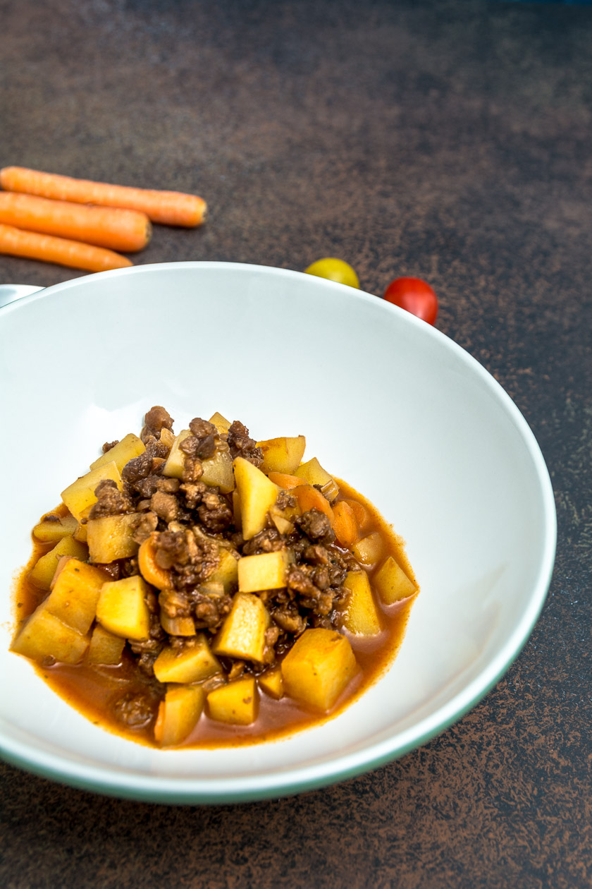 Vegane Kartoffel-Hack-Pfanne