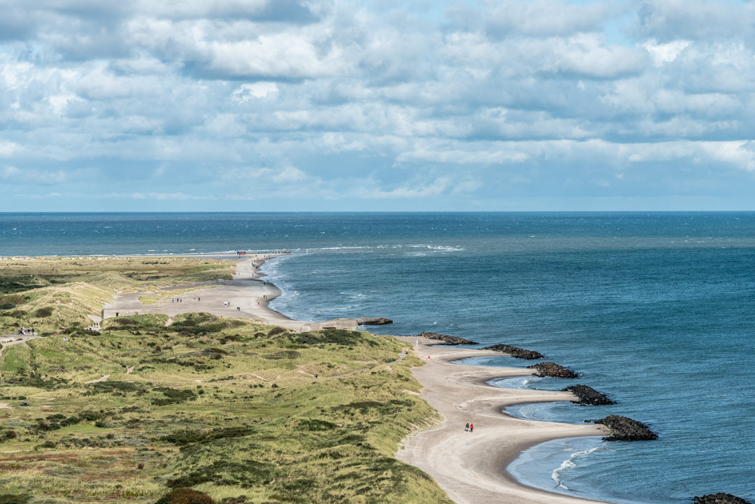 Blick vom Skagen Leuchtturm auf die Landspitze Grenen